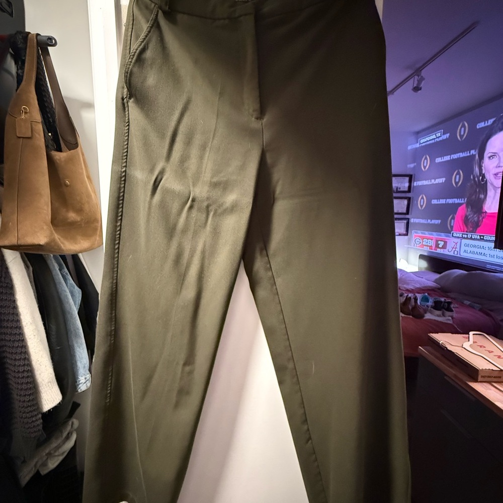 Zara olive green wide leg Trousers